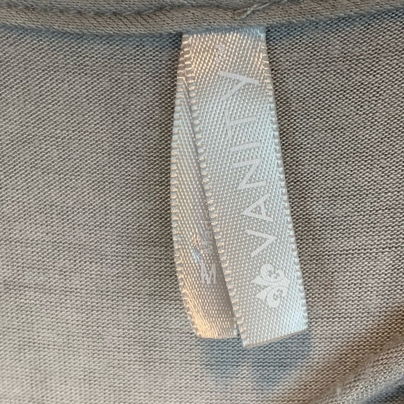 Vanity Medium Olive Green Grey Lace Long Sleeve Cold Shoulder Knit Top Boho - Picture 3 of 8